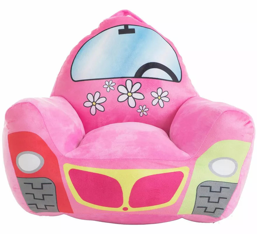 Translation missing: fr.Sillón Coche Flores rosa infantil de 52x48x51 cm