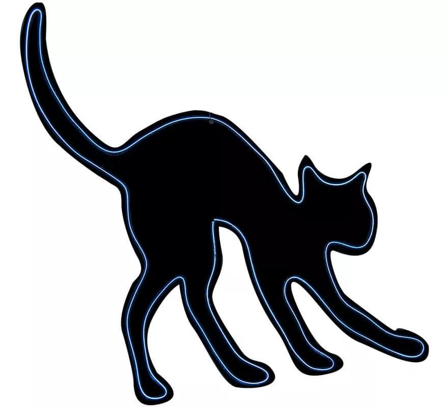 Translation missing: fr.Silueta de Gato Fluorescente 44x36 cm