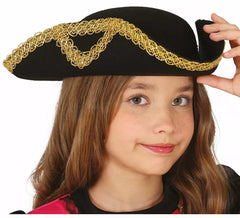 Chapeau d'amiral ou de pirate en feutre pour enfants