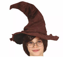 Chapeau de sorcière parlant marron pour enfant
