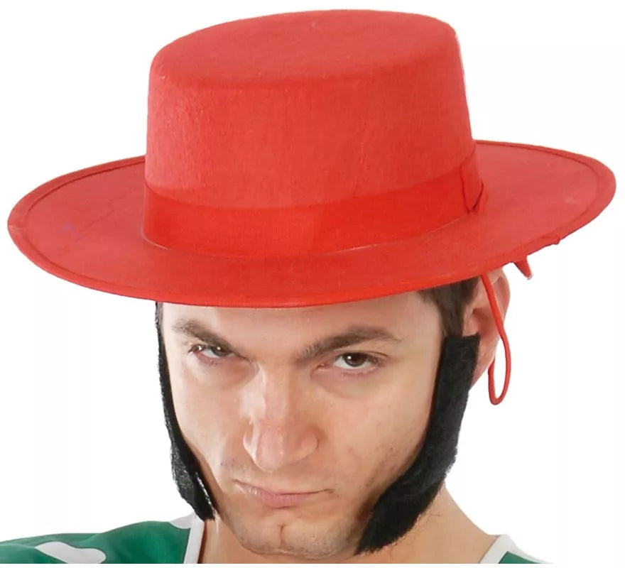 Translation missing: fr.Sombrero Cordobés de fieltro rojo para Fiestas