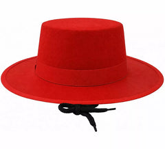 Chapeau de Danseur Espagnol Feutré Rouge