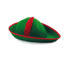 Chapeau d'Archer Forestier vert et rouge