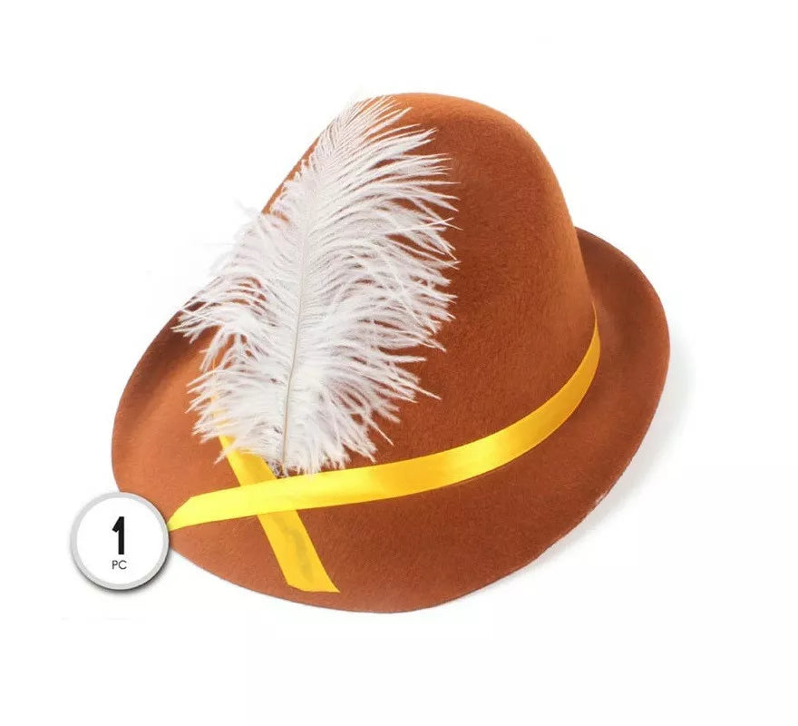 Translation missing: es.Sombrero de Bávaro con pluma adulto
