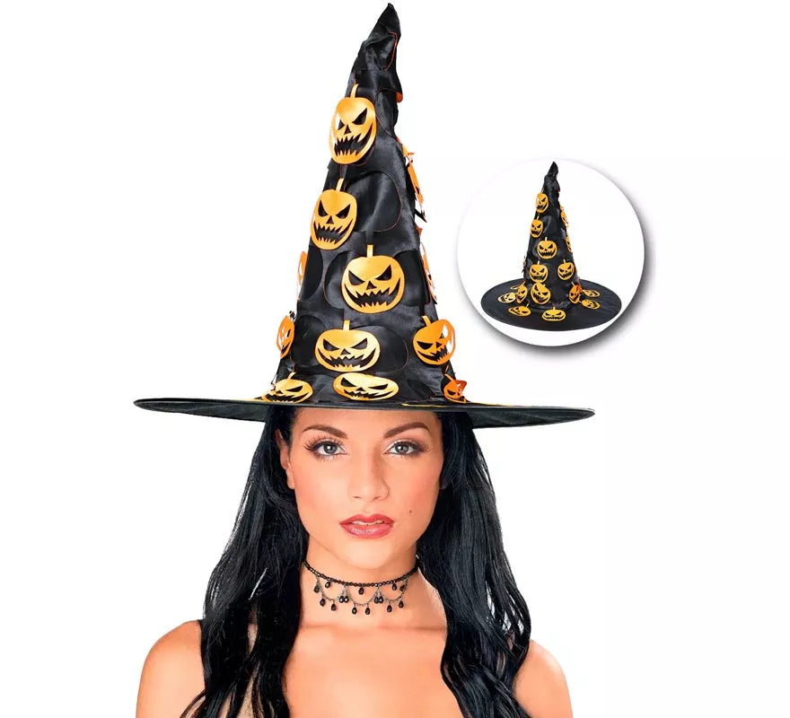 Translation missing: fr.Sombrero de Bruja con Calabaza Colgante