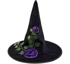 Chapeau de sorcière avec fleur