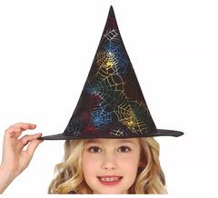 Chapeau de sorcière avec toile pour enfants