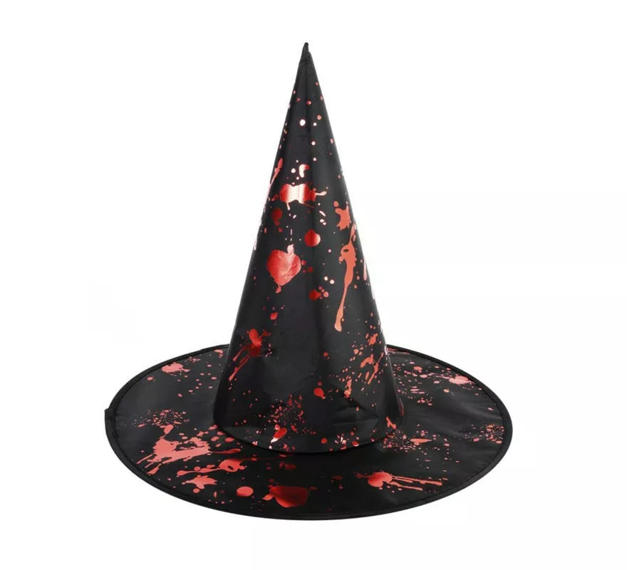 Translation missing: fr.Sombrero de Bruja estampado de sangre falsa de 38x40 cm