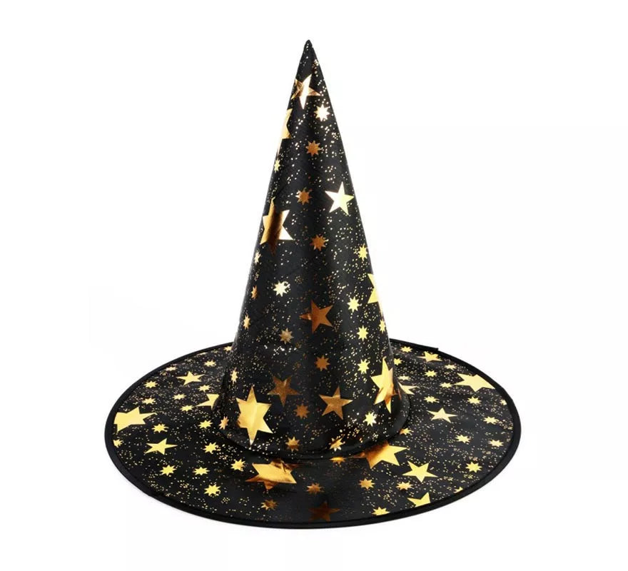 Translation missing: fr.Sombrero de Bruja estrella dorada de 38x40 cm