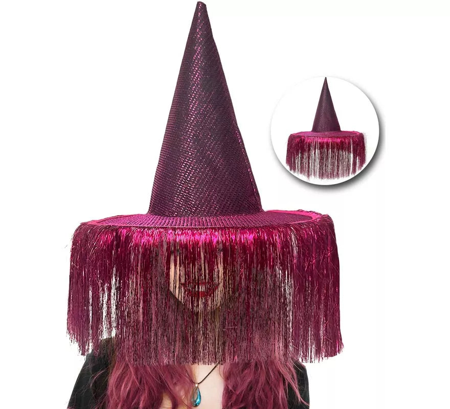 Translation missing: fr.Sombrero de Bruja lila con Flecos
