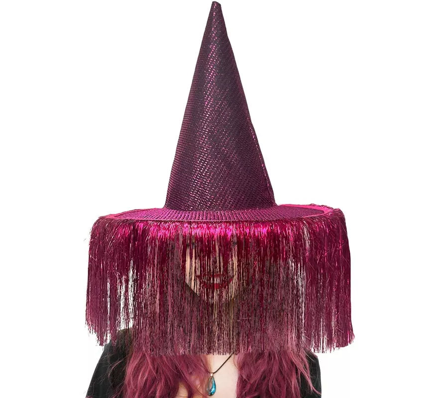 Translation missing: fr.Sombrero de Bruja lila con Flecos