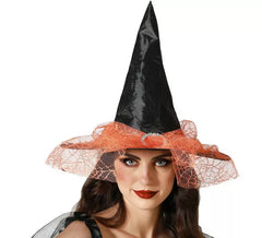 Chapeau de sorcière orange