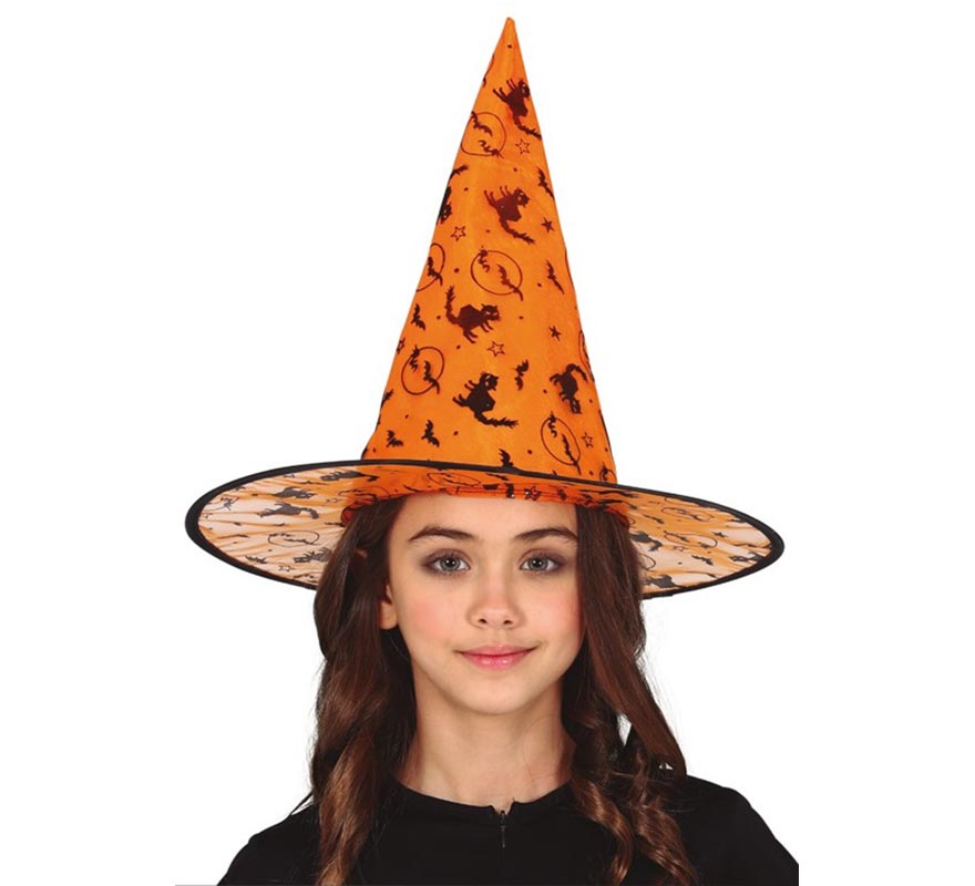 Translation missing: fr.Sombrero de Bruja Naranja Infantil