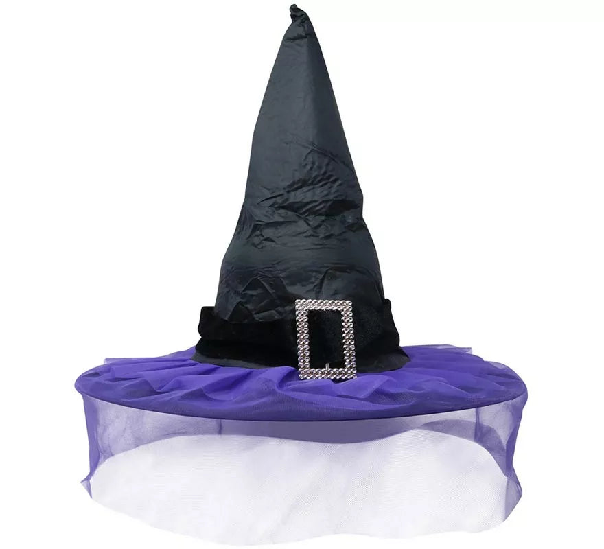 Translation missing: fr.Sombrero de Bruja Negro con Velo
