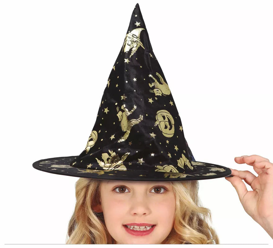 Translation missing: fr.Sombrero de Bruja Negro Halloween Infantil