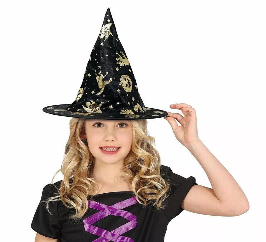 Translation missing: fr.Sombrero de Bruja Negro Halloween Infantil