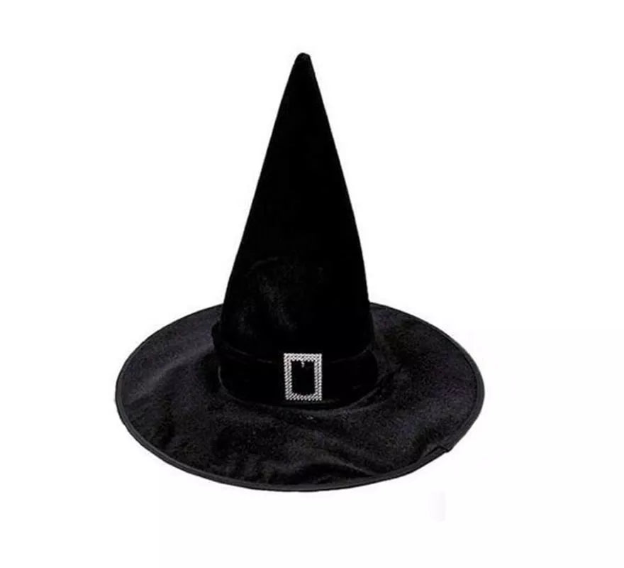 Translation missing: fr.Sombrero de Bruja Terciopelo negro con evilla