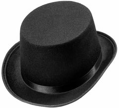 Chapeau haut de forme en feutre noir pour enfants