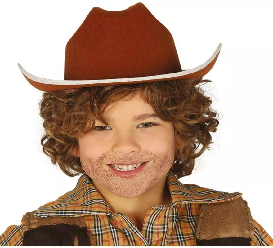 Translation missing: fr.Sombrero de fieltro Vaquero infantil marrón