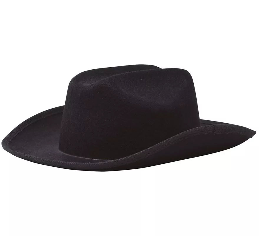 Translation missing: fr.Sombrero de fieltro Vaquero infantil negro
