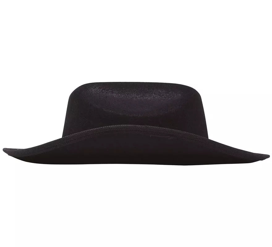 Translation missing: fr.Sombrero de fieltro Vaquero infantil negro