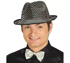 Chapeau de gangster d'argent