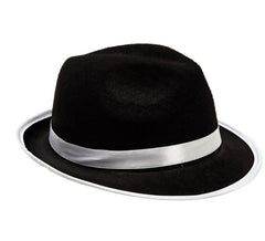Chapeau de Gangster Noir et Blanc