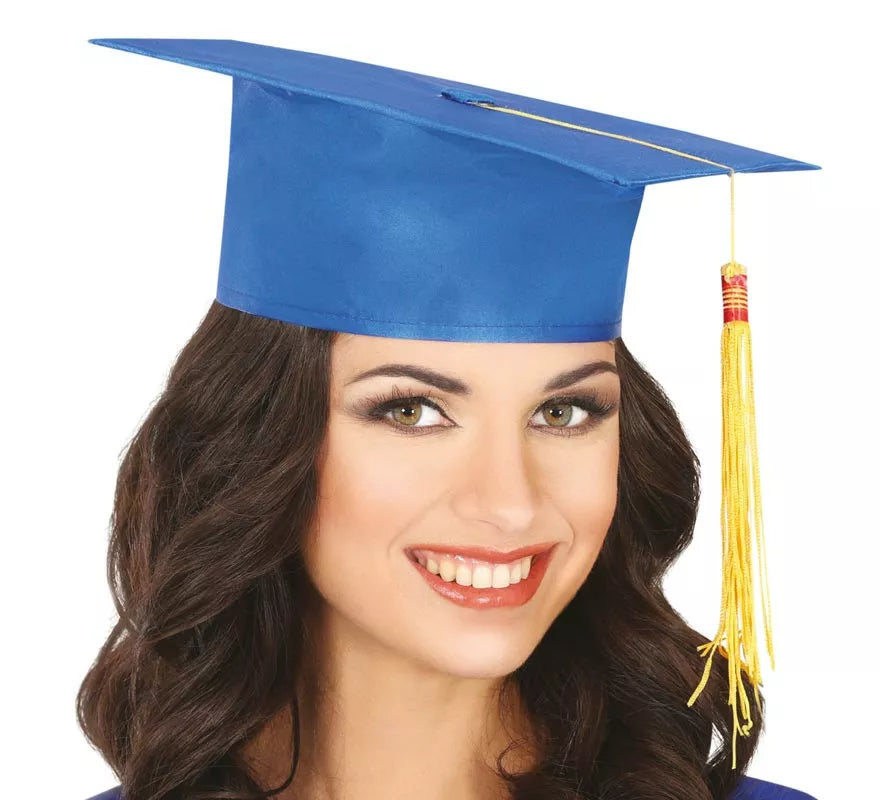 Translation missing: fr.Sombrero de Graduado azul adulto