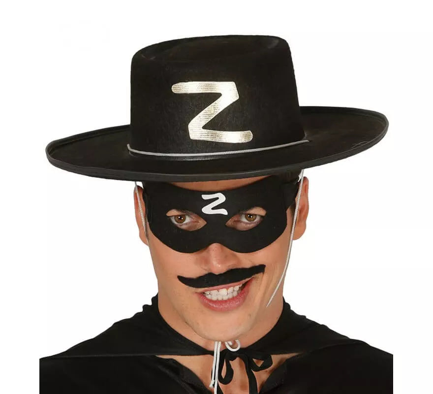 Translation missing: fr.Sombrero de héroe enmascarado de fieltro negro