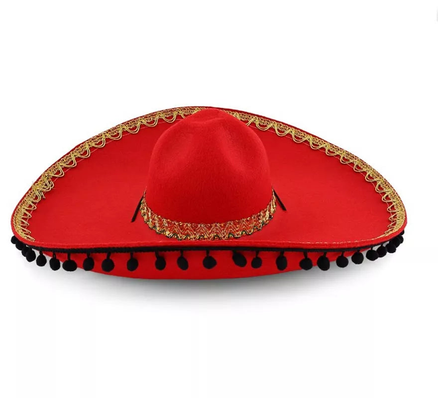 Translation missing: fr.Sombrero de Mariachi Mejicano rojo adulto