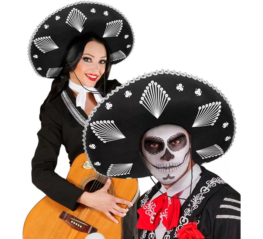 Translation missing: fr.Sombrero de Mariachi Mexicano negro adulto