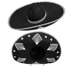 Chapeau de mariachi mexicain noir pour adulte