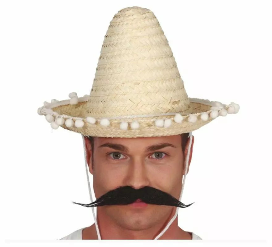 Translation missing: fr.Sombrero de Mexicano con Borlas en varios colores de 33 cm