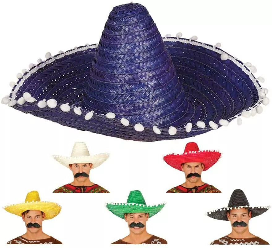 Translation missing: fr.Sombrero de Mexicano con Borlas en varios colores de 50 cm