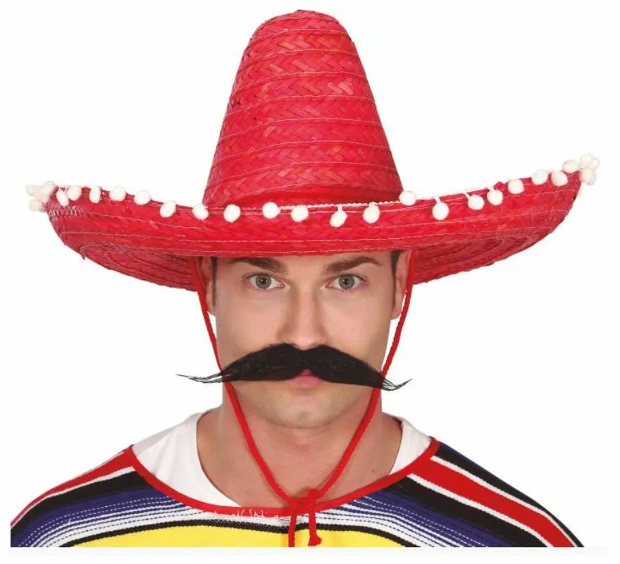 Translation missing: fr.Sombrero de Mexicano con Borlas en varios colores de 50 cm