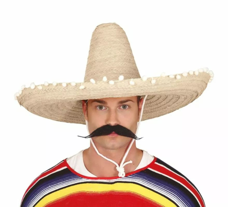 Sombrero de Mexicano con Borlas en varios colores de 60 cm