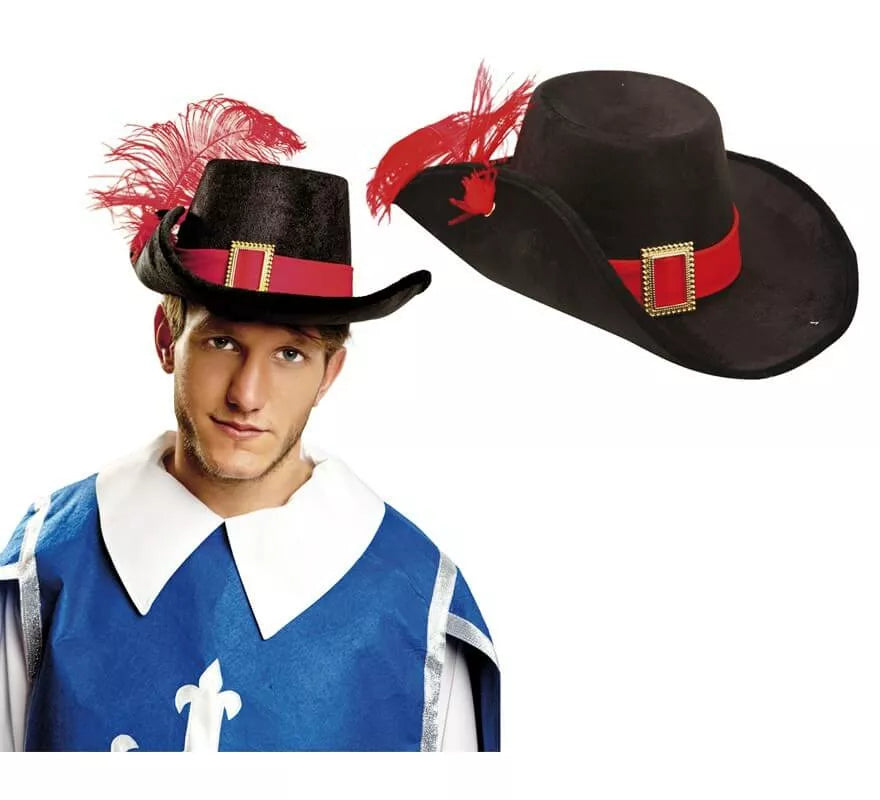Translation missing: fr.Sombrero de Mosquetero de Terciopelo con pluma