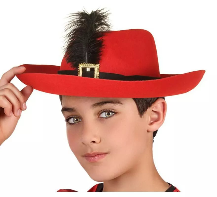 Translation missing: fr.Sombrero de Mosquetero Rojo infantil