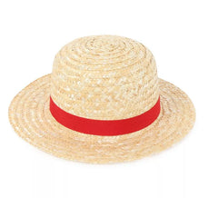 Chapeau de paille avec bande rouge