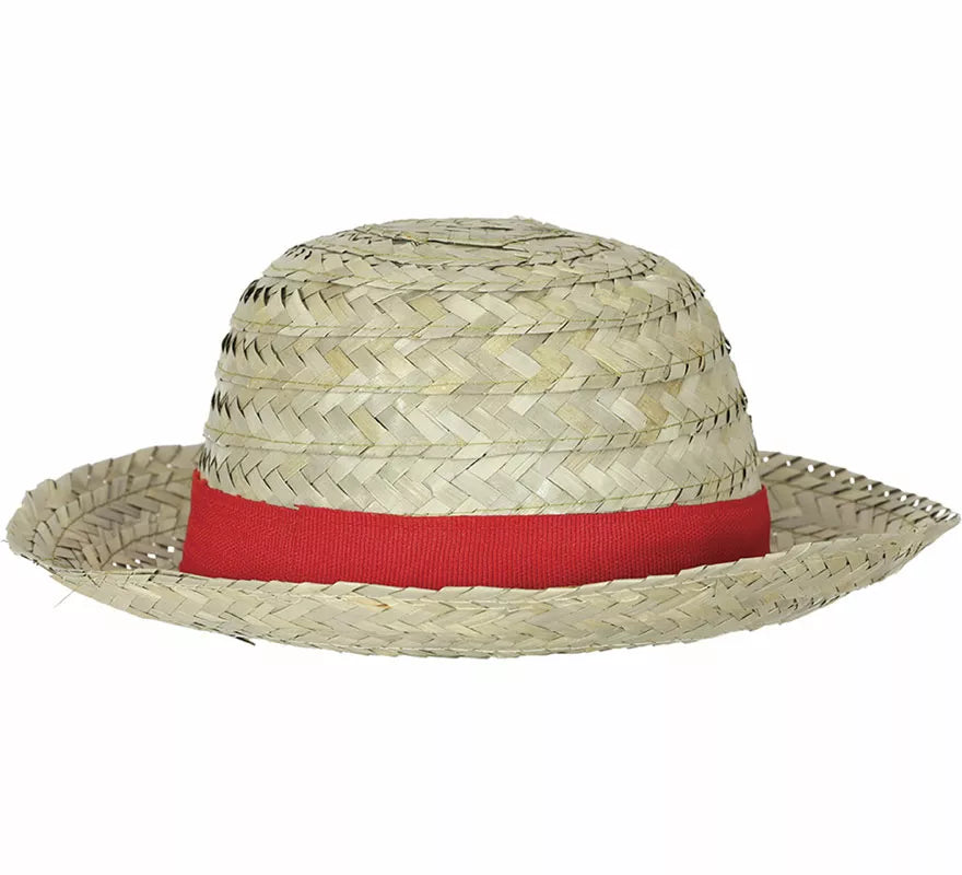 Translation missing: fr.Sombrero de Paja con cinta roja adulto