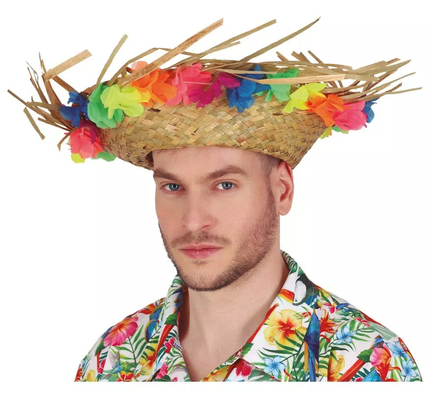 Translation missing: fr.Sombrero de Paja con Flores tropical