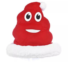 Émoticône drôle de merde de chapeau de Père Noël