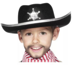 Chapeau de Shériff de l'Ouest Noir pour enfants