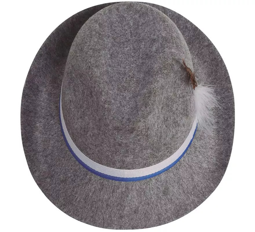 Translation missing: fr.Sombrero de Tirolés gris con cinta azul