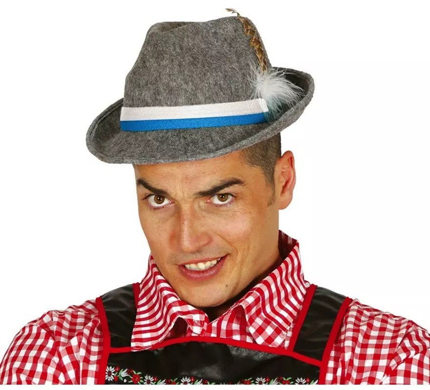 Translation missing: fr.Sombrero de Tirolés gris con cinta azul