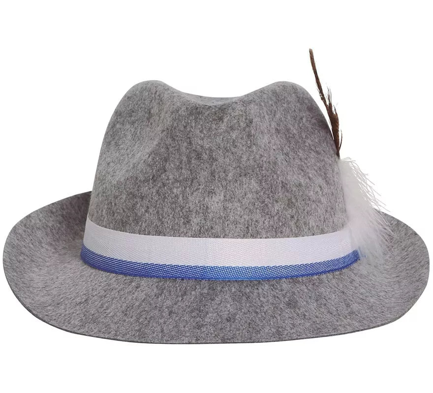 Translation missing: fr.Sombrero de Tirolés gris con cinta azul
