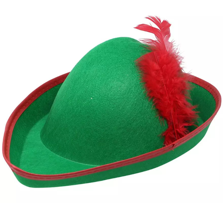 Translation missing: fr.Sombrero de Tirolés o Arquero de Bosque de fieltro con pluma