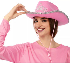 chapeau brillant adulte de cow-girl de 38x30x14cm