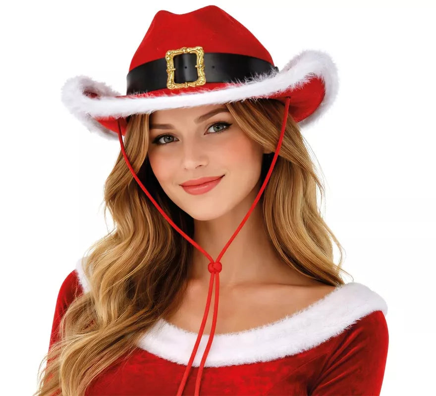 Translation missing: fr.Sombrero de Vaquero de Papá Noel de Fieltro