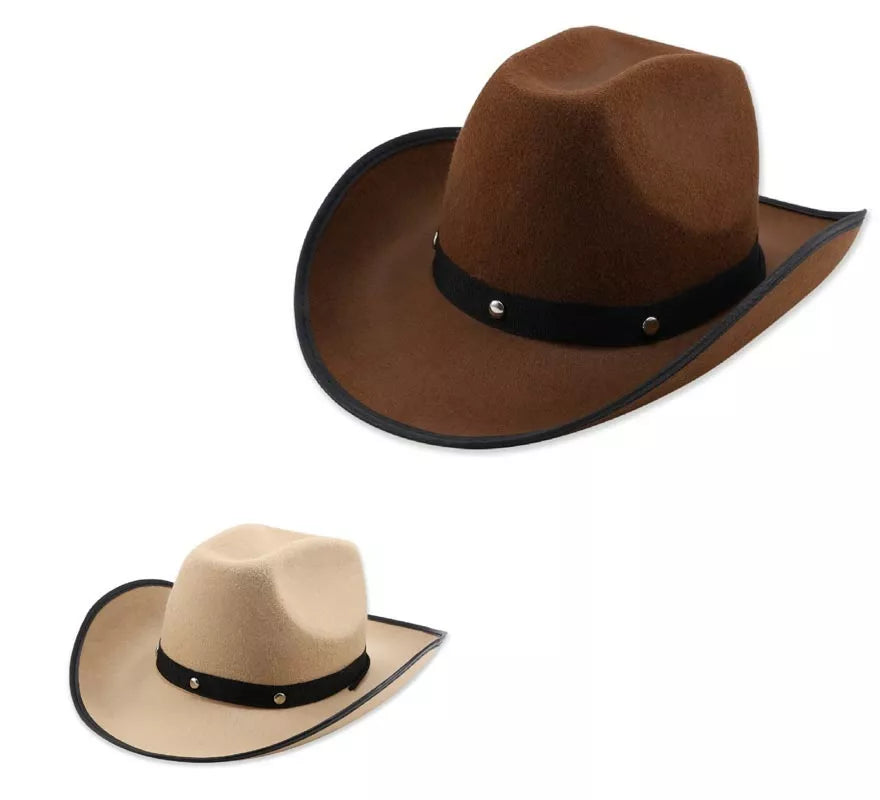 Translation missing: fr.Sombrero de Vaquero Liso en varios colores adulto